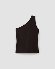 womens-supima-form-one-shoulder-tank-black | alt