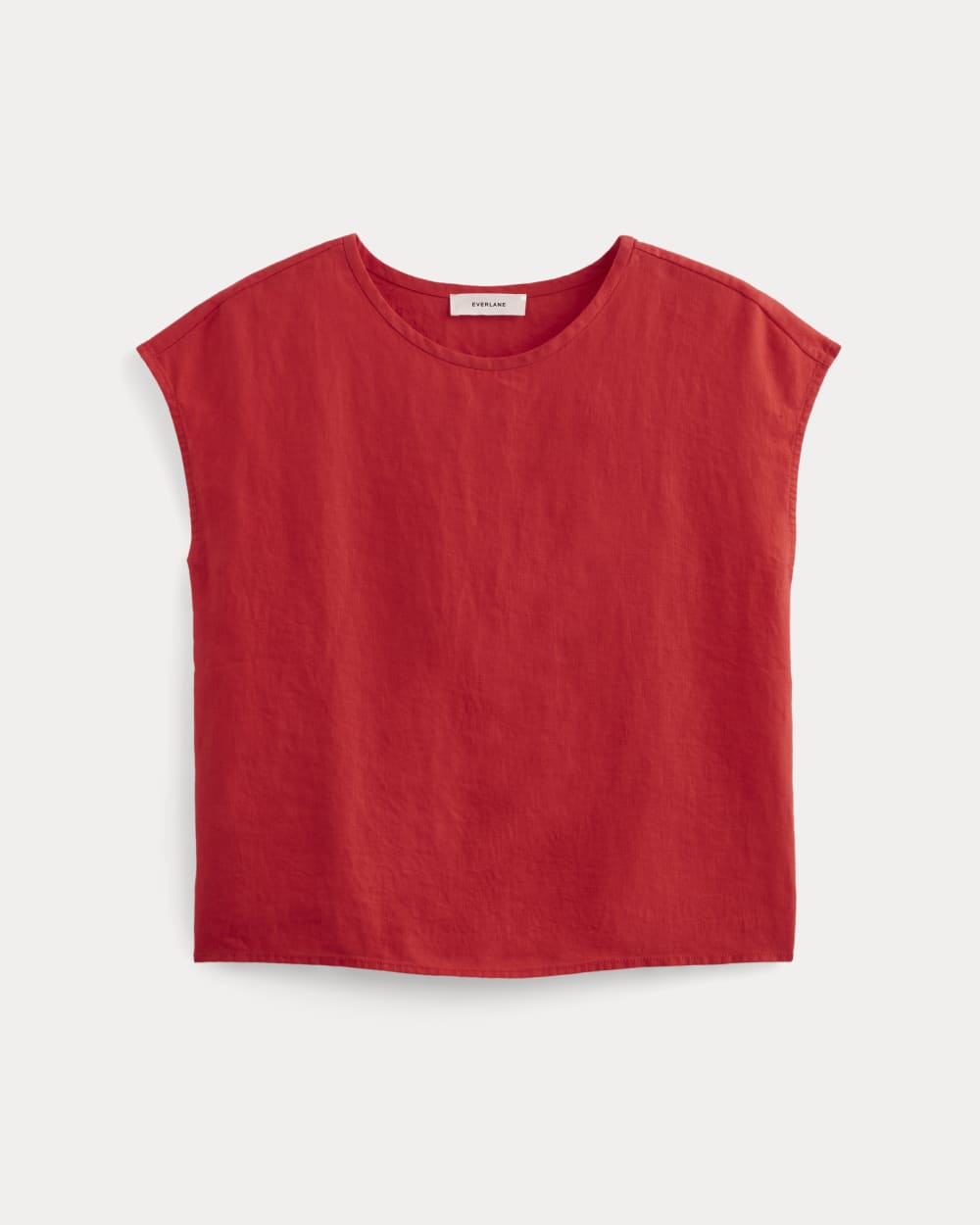 womens-linen-short-sleeve-crew-tee-classic-red | alt