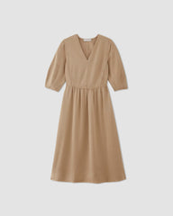 womens-tencel-puff-sleeve-dress-cornstalk | alt