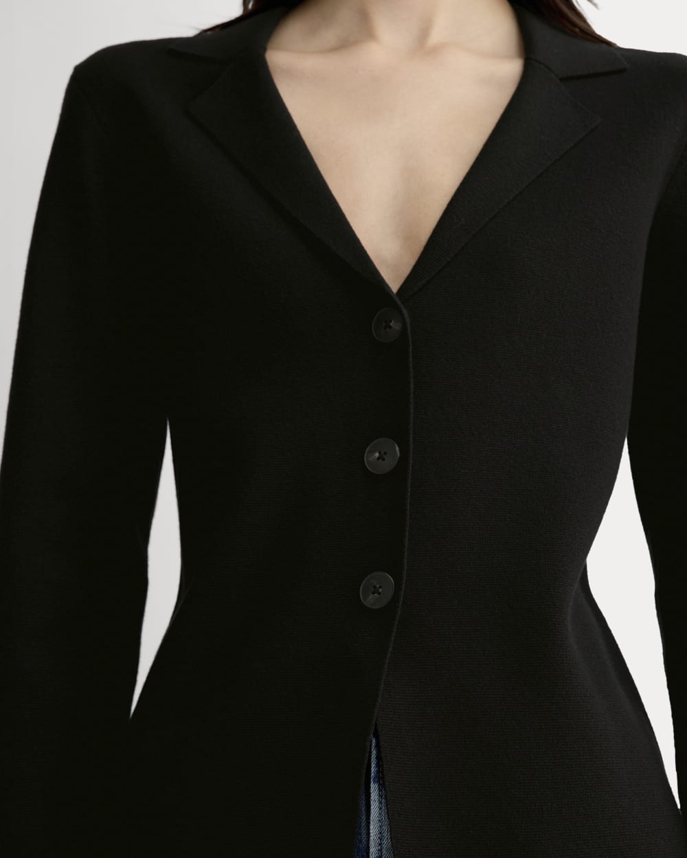 womens-knit-blazer-black