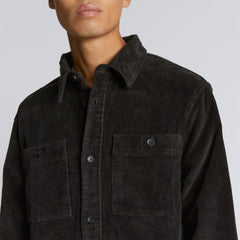 unisex-corduroy-overshirt-black | alt