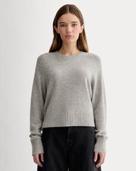 womens-cashmere-boxy-crew-sweater-light-heather-grey | primary