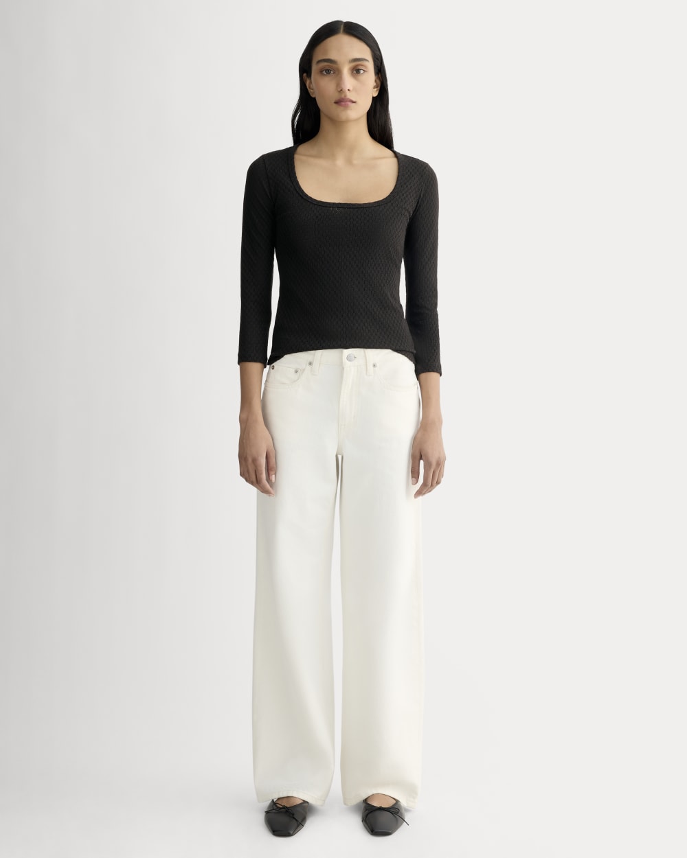 womens-pointelle-scoop-neck-top-black