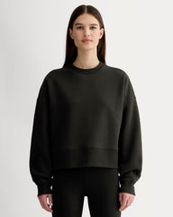 womens-laid-back-fleece-cropped-sweatshirt-black | primary
