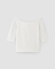 womens-supima-form-off-shoulder-top-white | alt