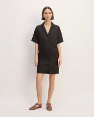 womens-linen-ss-shirt-dress-black | primary