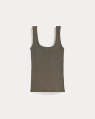 womens-luxe-rib-square-neck-tank-heathered-fatigue | alt