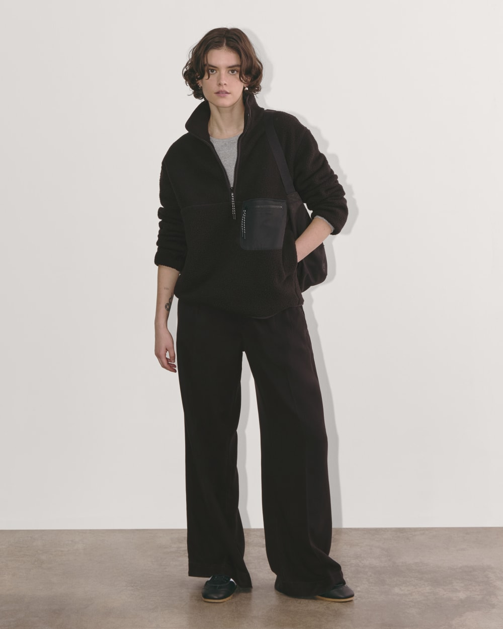womens-renew-fleece-oversized-half-zip-new-black
