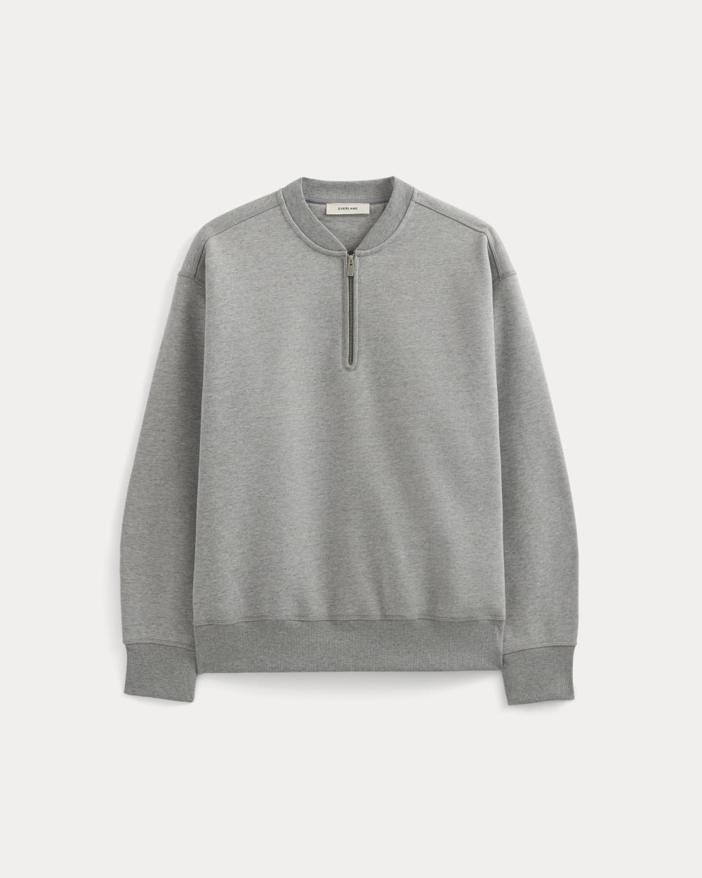mens-luxe-fleece-halfzip-pullover-vintage-heather-grey | alt
