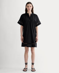 womens-lace-trim-popover-dress-black | primary