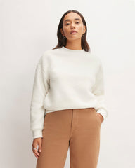 womens-renew-fleece-oversized-crew-bone | primary