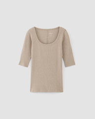 womens-supima-micro-rib-scoop-neck-heathered-tan | alt