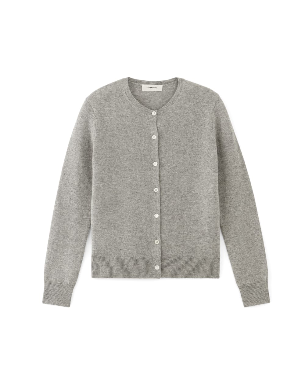 womens-cashmere-classic-crew-cardigan-light-heather-grey | alt