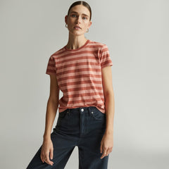 womens-organic-cotton-box-cut-tee-redwood-stripe | primary