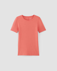 womens-supima-micro-rib-ss-crew-coral | alt