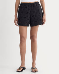 womens-eyelet-pull-on-short-black