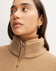 womens-renew-fleece-oversized-half-zip-tigers-eye-brown