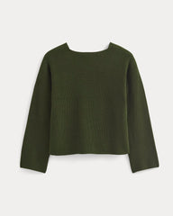 womens-boatneck-top-in-everyday-cotton-dark-green | alt