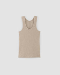 womens-supima-micro-rib-tank-heathered-tan | alt