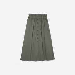 womens-easy-button-front-skirt-pewter-green | alt