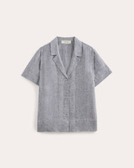 womens-linen-notch-ss-shirt-midnight-navy | alt