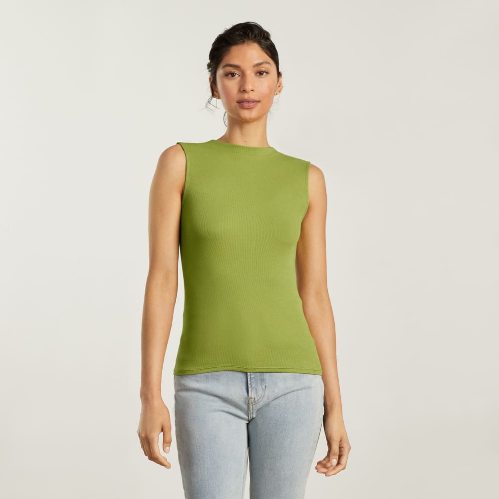 womens-pima-micro-rib-funnel-neck-tank-pepper | primary