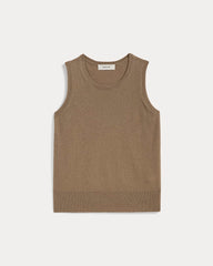 womens-cashmere-classic-sweater-tank-tigers-eye | alt