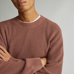 mens-no-sweat-ribbed-crew-cocoa-brown | alt