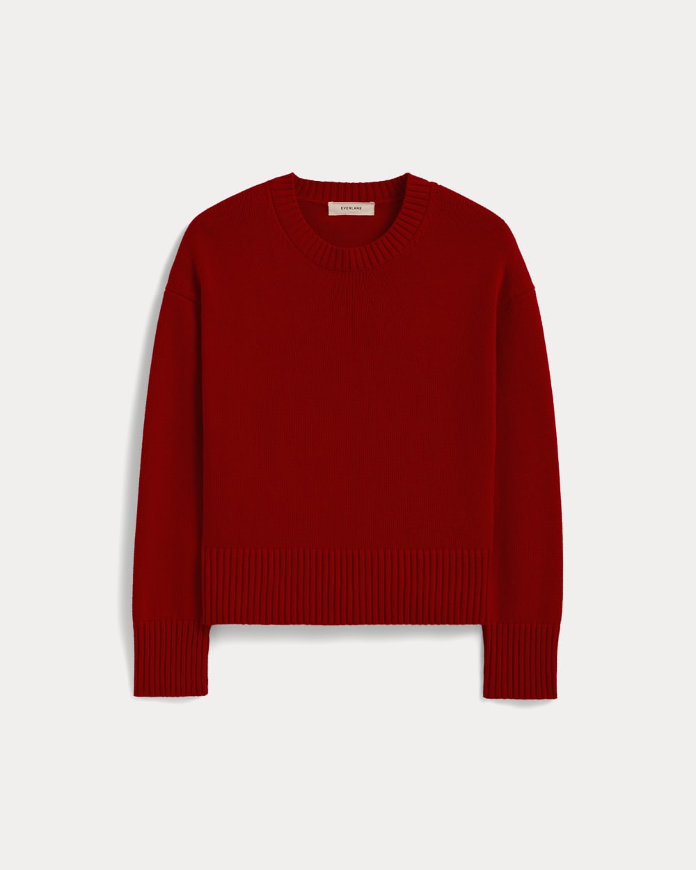 womens-organic-cotton-crew-sweater-classic-red | alt