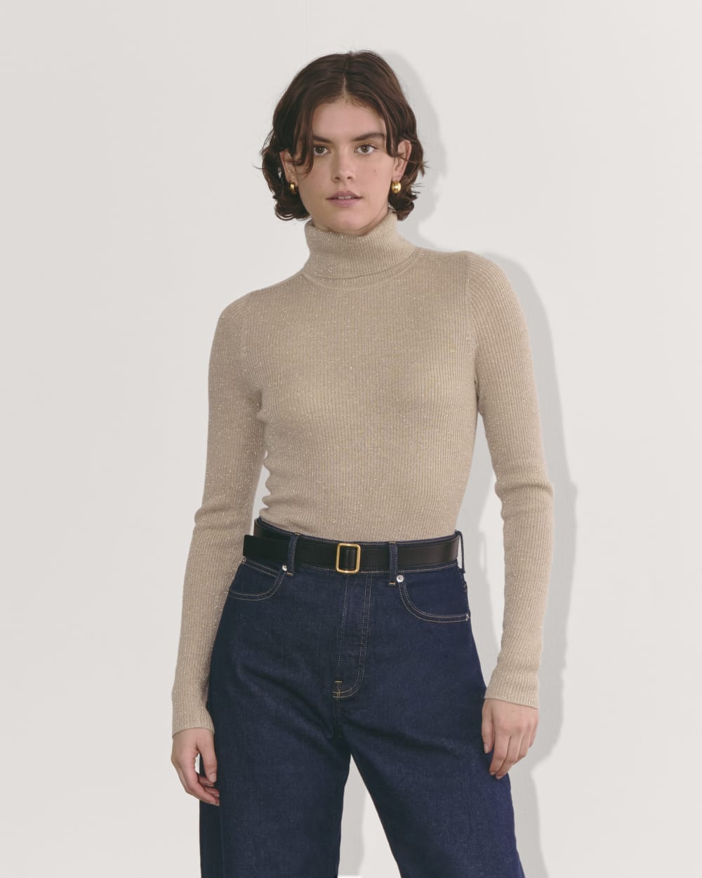 womens-ribbed-turtleneck-ultrasoft-merino-gold | primary