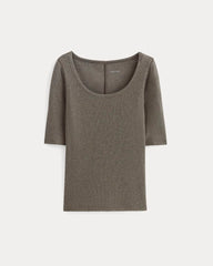 womens-supima-micro-rib-scoop-neck-tee-heathered-fatigue | alt