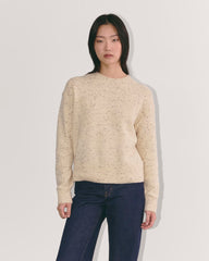 womens-luxe-cotton-cocoon-crew-sweater-linen-confetti | primary