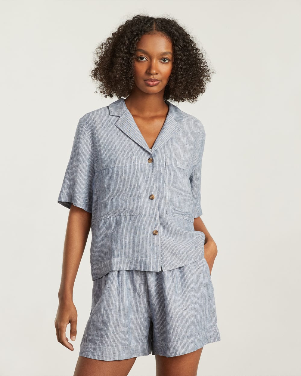 womens-linen-workwear-shirt-blue-pinstripe