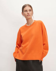 womens-merino-wool-crewneck-sweater-orange | primary