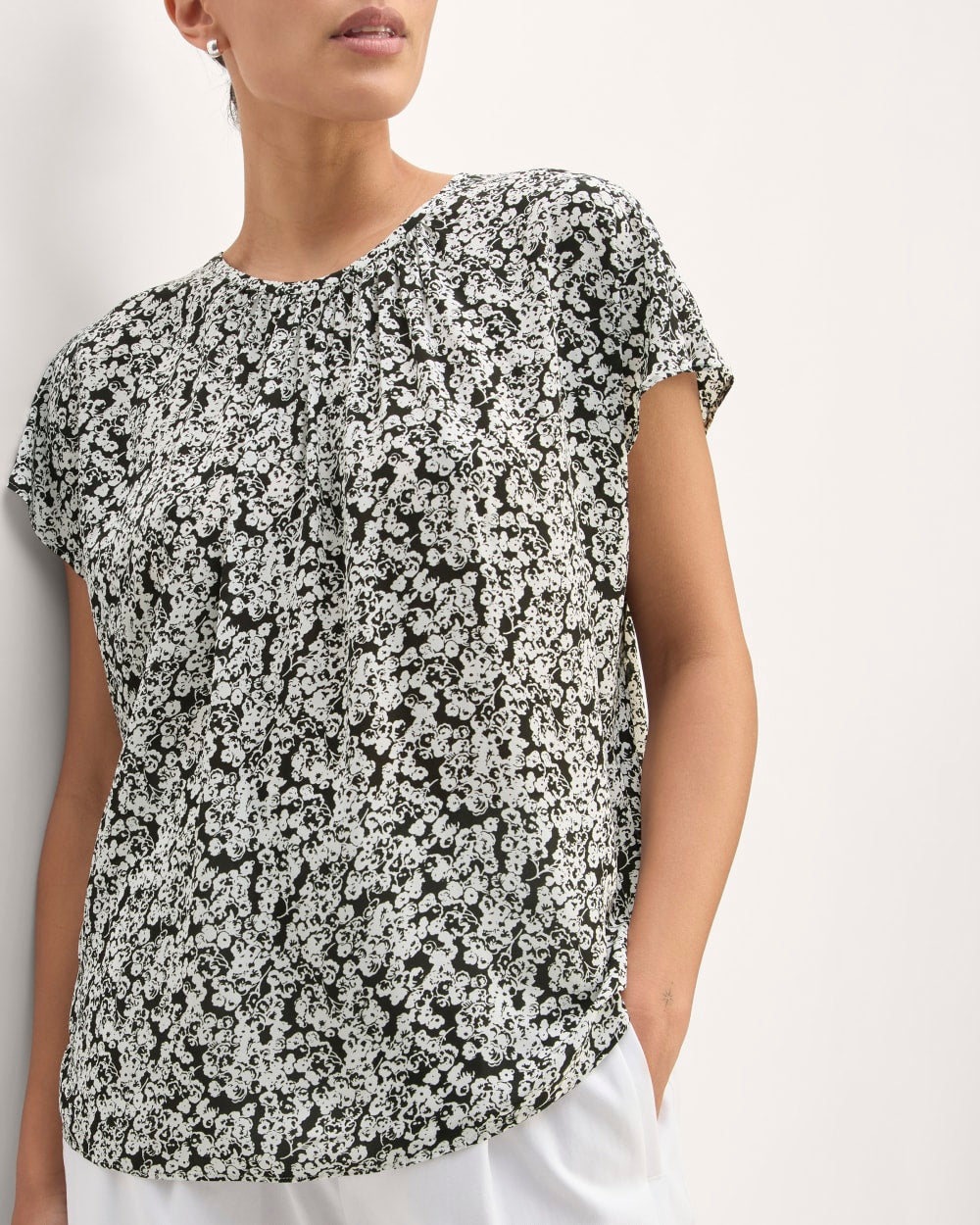 womens-viscose-gathered-neck-top-black-bone-mini-floral