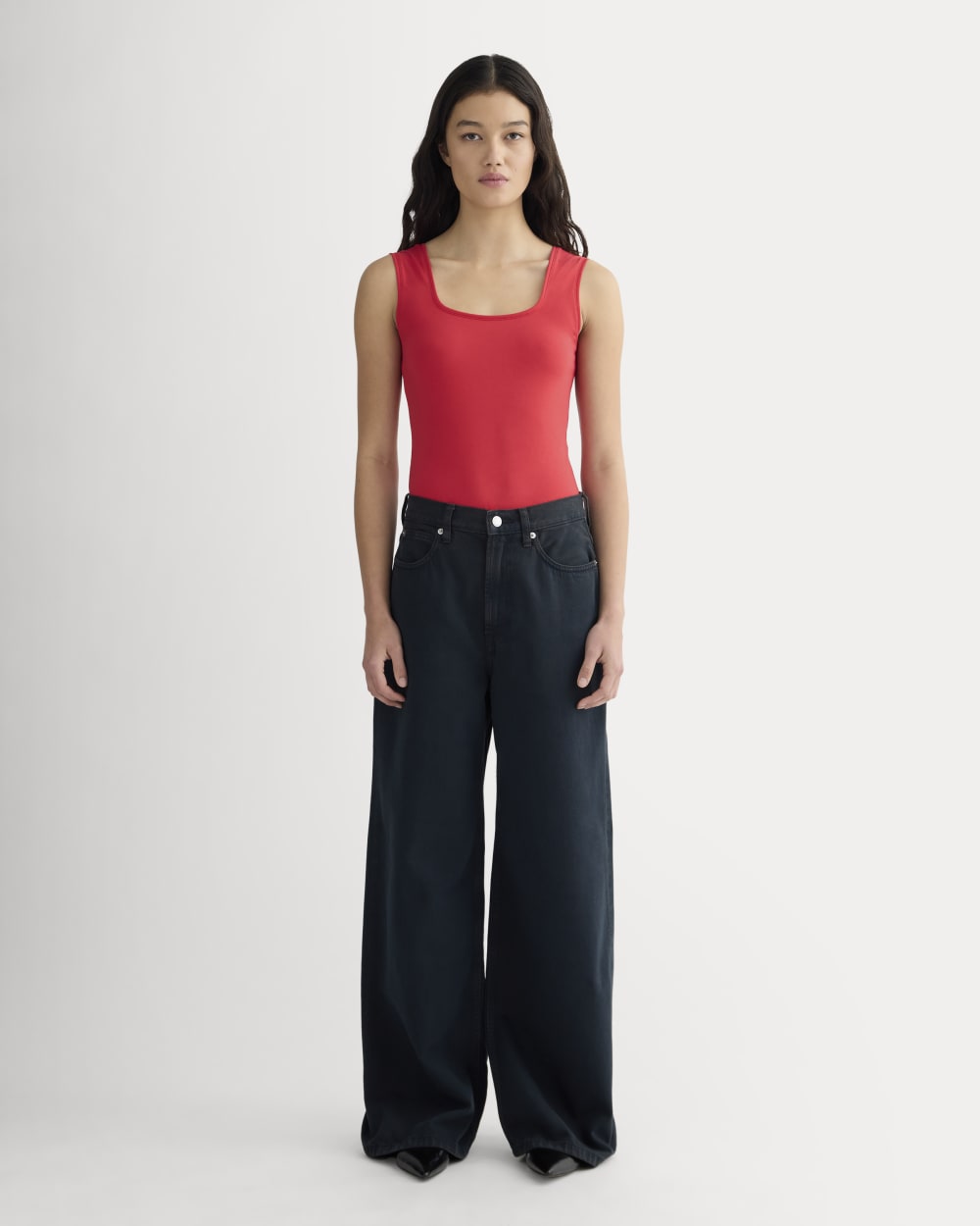 womens-form-square-neck-bodysuit-classic-red | primary