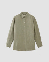 womens-linen-boyfriend-shirt-sage-green | alt