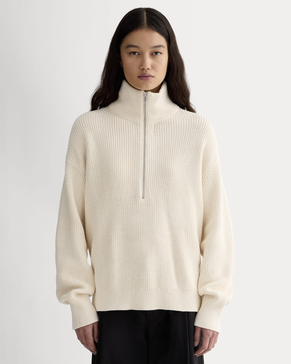 womens-cotton-half-zip-sweater-canvas | primary