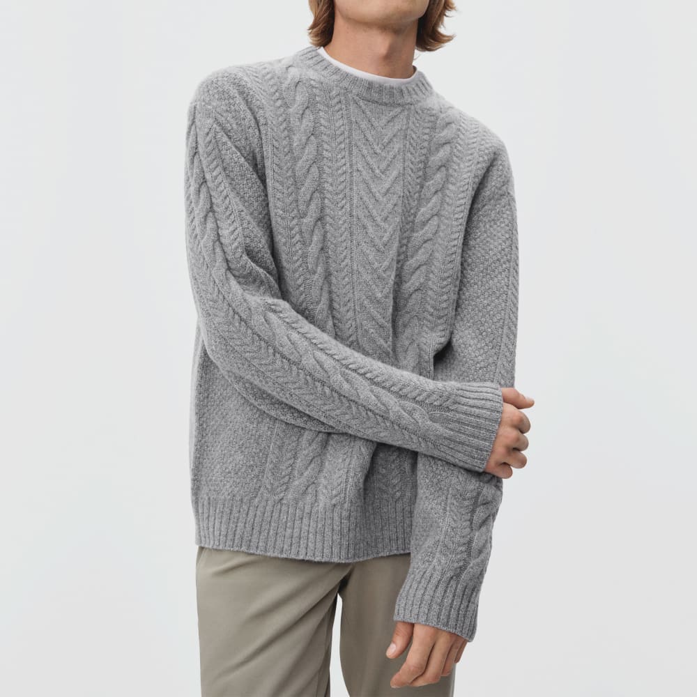 mens-felted-merino-cable-knit-crew-hthr-mid-grey | primary