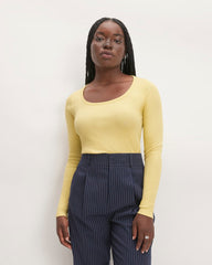 womens-pima-micro-rib-long-sleeve-tee-raffia | primary