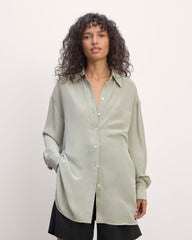 womens-washable-silk-oversized-shirt-seagrass | primary