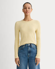 womens-rib-knit-crew-banana-crepe | primary