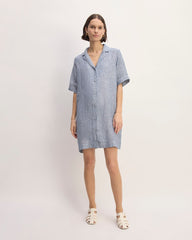 womens-linen-ss-shirt-dress-white-blue | primary