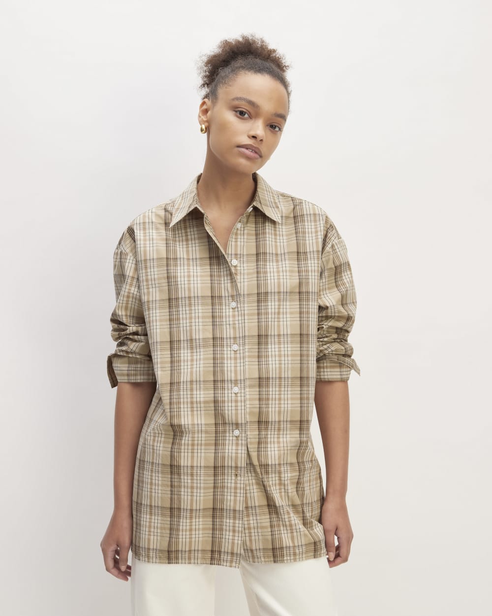 womens-supima-cotton-boyfriend-shirt-pale-khaki-plaid | primary