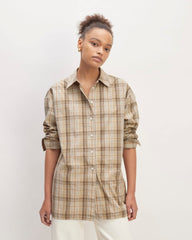 womens-supima-cotton-boyfriend-shirt-pale-khaki-plaid | primary