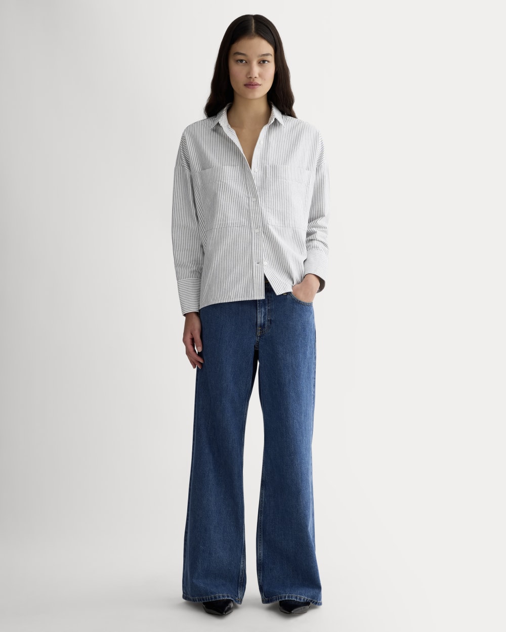 womens-boxy-oxford-black-white-stripe