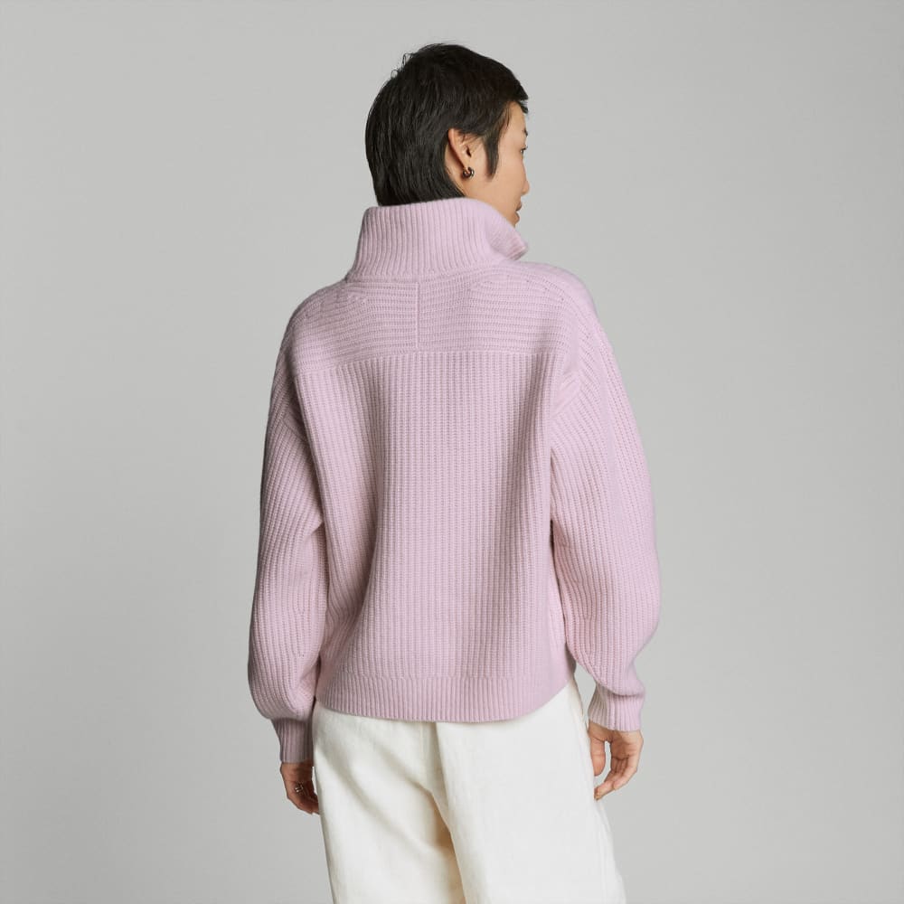 womens-felted-merino-halfzip-sweater-light-lilac