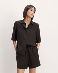 womens-tencel-oversized-ss-shirt-black | primary