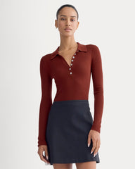 womens-ultrafine-merino-ribbed-polo-merlot | primary