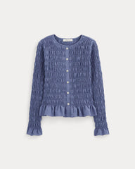 womens-smocked-cardigan-bluedusk | alt